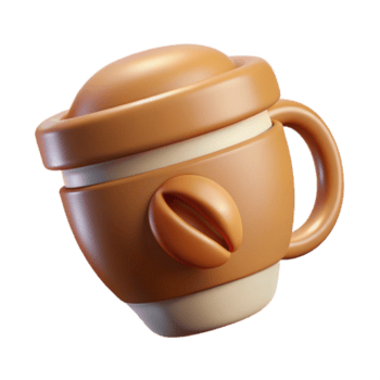 esplêndido abstrato mínimo logotipo do uma estilizado café copo. peso único AVC, plano cor, limpar \ limpo linhas escalável Projeto. detalhado png