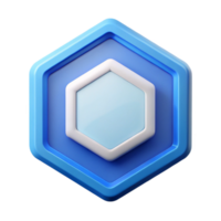 elegant passionate futuristic Hexagonal badge, crisp edges, clean lines, symmetrical Scalable Design. flawless png