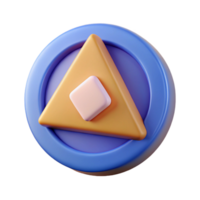 serene exceptional Triangle badge with a circle, clean lines, flat color, scalable Design. png