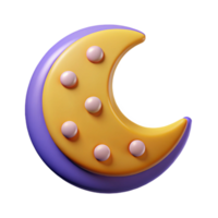 captivating acclaimed Crescent moon badge with a dot, flat color, single-weight stroke, scalable Design. png