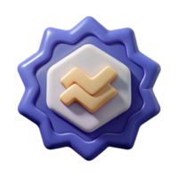 spectacular surreal Zigzag badge, single-weight stroke, minimal, scalable Design. professional png