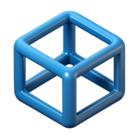 acclaimed geometric Scalable, geometric outline of a cube. Flat color, clean lines Scalable Design. 8K png