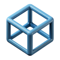 striking romantic baroque Scalable, geometric outline of a cube. Flat color, clean lines Scalable Design. perfect clarity png
