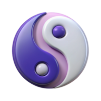 intense spectacular Symmetrical, scalable outline of a Yin Yang symbol. Flat color Scalable Design. professional png
