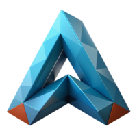 serene contemporary Geometric A with overlapping triangles. Crisp edges, minimal design Scalable Design. fine detail png