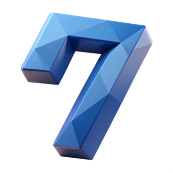 imaculado inspirado nítido, geométrico número com afiado arestas. mínimo, plano cor escalável Projeto. png