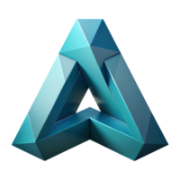 mesmerizing avant-garde Geometric A with overlapping triangles. Crisp edges, minimal design Scalable Design. high resolution png