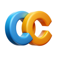 mesmerizing joyful futuristic Interlocking O and C. Clean lines, flat color Scalable Design. sharp png