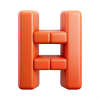 alluring inspired Symmetrical H made of rectangles. Flat color, crisp edges Scalable Design. png