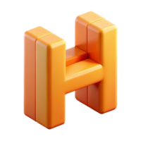 spectacular exemplary Symmetrical H made of rectangles. Flat color, crisp edges Scalable Design. png