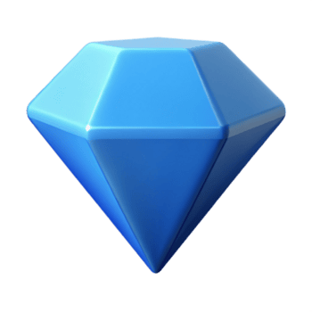 deslumbrante minimalista plano cor, simétrico diamante forma. fresco arestas, escalável Projeto. estúdio qualidade png