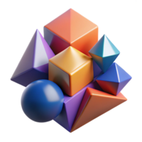 exemplary nordic Abstract geometric shapes, crisp edges, minimal design, scalable Design. studio quality png