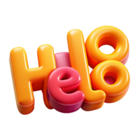 pristine modern Bold, sans-serif HELLO with clean lines and flat color. Scalable design Scalable Design. museum quality png
