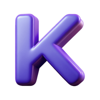 reflekterande lockande knaprig, symmetrisk k med en enkelvikt stroke och platt Färg. skalbar design skalbar design. toppskiktet png