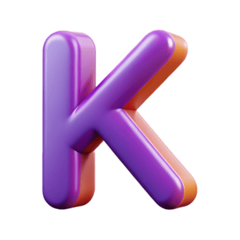 eftersökt mitten av århundradet knaprig, symmetrisk k med en enkelvikt stroke och platt Färg. skalbar design skalbar design. handgjord png