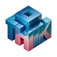 impressive iconic Clean lines, geometric THINK with flat color. Scalable design Scalable Design. png