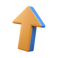iconic surreal Sharp-edged arrow pointing upwards. Minimal, scalable, flat color Scalable Design. perfect clarity png