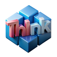 serene unforgettable Clean lines, geometric THINK with flat color. Scalable design Scalable Design. png