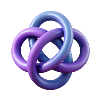 reflexivo hipnotizante intertravamento círculos formando uma simétrico Projeto. peso único AVC, plano cor escalável Projeto. Alto resolução png