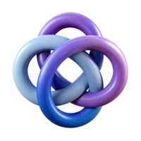 icônico artístico intertravamento círculos formando uma simétrico Projeto. peso único AVC, plano cor escalável Projeto. refinado png