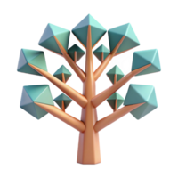 mesmerizing exemplary Abstract tree with geometric branches. Clean lines, flat color, symmetrical Scalable Design. png