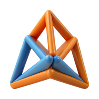 immaculate distinctive Three connected triangles forming a star shape. Scalable, flat color, symmetrical Scalable Design. png