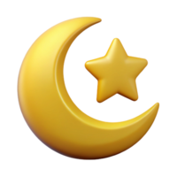 splendid remarkable Crescent moon shape with a single star. Crisp edges, flat color, scalable Design. png