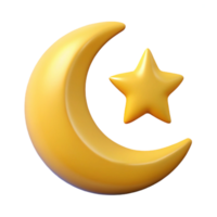 dazzling melancholic gothic Crescent moon shape with a single star. Crisp edges, flat color, scalable Design. expertly shot png