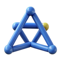 dramatic dazzling Three connected triangles forming a star shape. Scalable, flat color, symmetrical Scalable Design. professional png