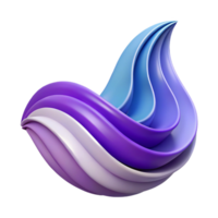 bold vibrant Abstract wave with clean lines and sharp edges. Flat color, scalable Design. precision png