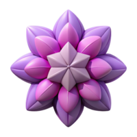 immaculate reflective bohemian Stylized flower with geometric petals. Flat color, symmetrical, scalable Design. professional png