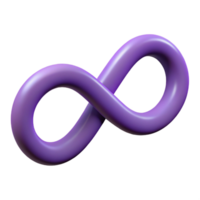 paisible splendide infini symbole avec une poids unique accident vasculaire cérébral. plat couleur, symétrique, évolutif conception. croustillant png