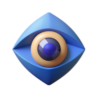 bold exquisite Abstract eye icon with geometric shapes. Crisp edges, flat color, scalable Design. ultra HD png