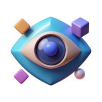 spectacular sought-after Abstract eye icon with geometric shapes. Crisp edges, flat color, scalable Design. png