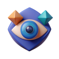 memorable contemporary Abstract eye icon with geometric shapes. Crisp edges, flat color, scalable Design. top-tier png