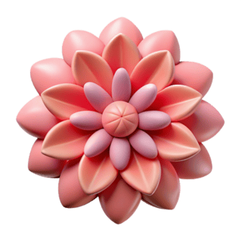 calma dramático estilizado peso único acidente vascular encefálico flor com simétrico pétalas. mínimo, plano cor escalável Projeto. perfeito clareza png