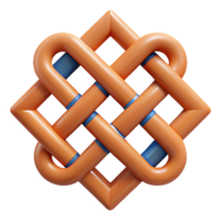 whimsical immaculate Symmetrical, geometric pattern of interlocking squares. Clean lines, flat color. FORMAT original png