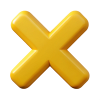joyful immaculate Crisp edges, symmetrical X with flat yellow color. Clean lines. Scalable design Scalable Design. ultra HD png