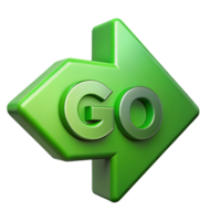 quintessential victorian Geometric GO arrow with a flat green color and single-weight stroke. Clean lines. Scalable design Scalable Design. handcrafted png