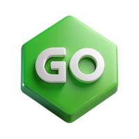 calm impressive Geometric GO arrow with a flat green color and single-weight stroke. Clean lines. Scalable design Scalable Design. elite png