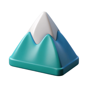 memorável meio século pictograma do uma montanha. fresco arestas, plano cor, peso único acidente vascular encefálico escalável Projeto. impecável png