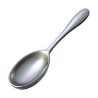 dazzling rustic Professional render, isolated cutout, single silver spoon, ultra-detailed, photorealistic with Transparent Background studio quality png