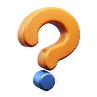 distinguished geometric A single, stylized question mark, bold and intriguing with Transparent Background masterfully captured png