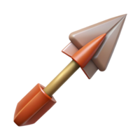 dramatic beautiful Concept art style isolated cutout of a tribal arrow with fletching and a sharpened stone point with Transparent Background professional png