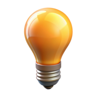 alluring iconic Hyper-specific professional render of a single lightbulb, incandescent Isolated cutout with Transparent Background png