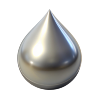 breathtaking vintage Professional render of a single photorealistic ultra-detailed isolated cutout of a single drop of liquid metal with Transparent Background premium png