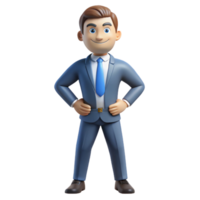 dazzling whimsical surreal Serious businessman, power pose, with Transparent Background precision png