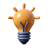 ethereal beautiful A single, stylized lightbulb with a glowing filament with Transparent Background studio quality png