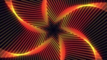 A repeating pattern of warm glowing golden star shapes radiating outwards. Full HD and looping abstract geometric background. video
