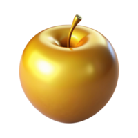 extraordinary avant-garde Hyper-specific, photorealistic, isolated cutout of a single golden apple of Hesperides, glowing softly with Transparent Background refined png